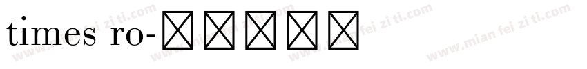 times ro字体转换